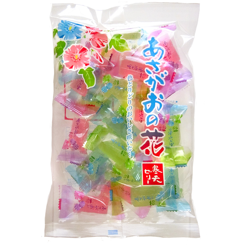 津山屋製菓 花つみ寒天ゼリー 210g×1袋 和菓子寒天ゼリー テトラ個装